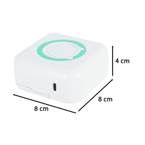 Drukarka mini termiczna do zdjęć etykiet kabel USB kwadratowa Drukarka mini termiczna do zdjęć etykiet kabel USB kwadratowa