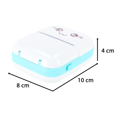 Drukotek drukarka mini termiczna do zdjęć etykiet + kabel USB kot niebieski Drukotek drukarka mini termiczna do zdjęć etykiet + kabel USB kot niebieski