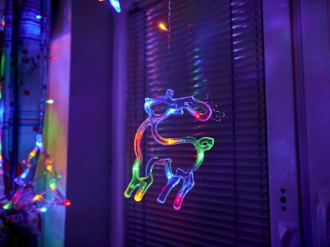 Lampki LED kurtyna renifer 2,5m 138LED multikolor 8 trybów świecenia IP44 Lampki LED kurtyna renifer 2,5m 138LED multikolor 8 trybów świecenia IP44