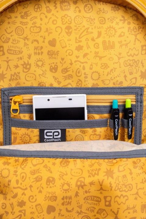 COOLPACK - RIDER - PLECAK MŁODZIEŻOWY - MUSTARD