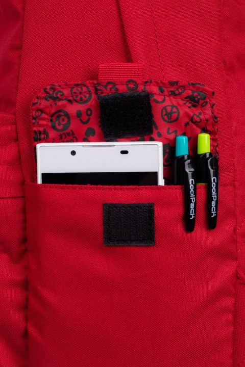 COOLPACK - SONIC - PLECAK MŁODZIEŻOWY - RPET RED
