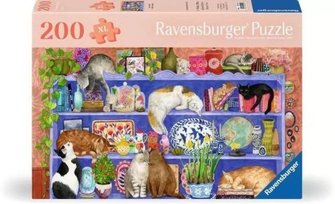 Puzzle XL 200 Koty na półce Puzzle XL 200 Koty na półce
