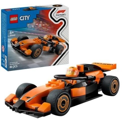 LEGO(R) CITY 60442 (4szt) Kierowca i bolid McLaren LEGO(R) CITY 60442 (4szt) Kierowca i bolid McLaren