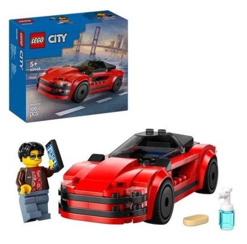 LEGO(R) CITY 60448 (4szt) Czerwony samochód sport LEGO(R) CITY 60448 (4szt) Czerwony samochód sport