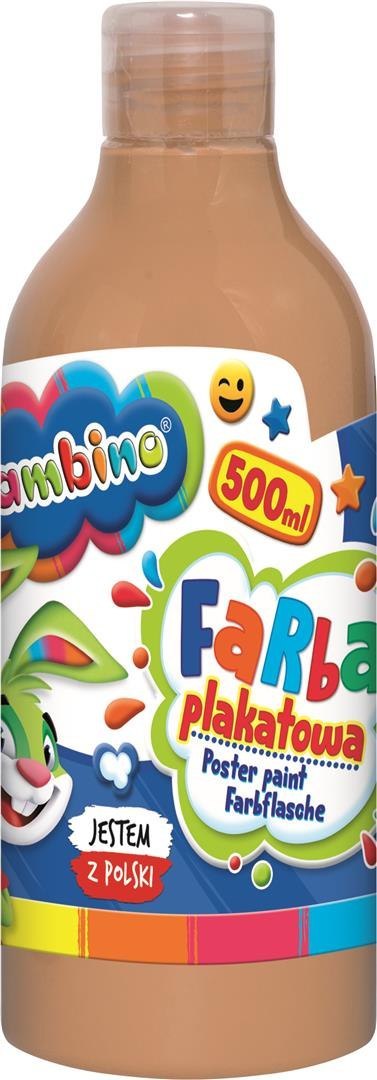 Farba plakatowa w butelce cielista 500 ml ZWIERZAKI UCZNIAKI Farba plakatowa w butelce cielista 500 ml ZWIERZAKI UCZNIAKI