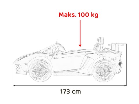 Auto Lamborghini Aventador SV na akumulator dla 2 dzieci Szary + Pilot 2,4 GHz + Pianka EVA + Audio LED Auto Lamborghini Aventador SV na akumulator dla 2 dzieci Szary + Pilot 2,4 GHz + Pianka EVA + Audio LED