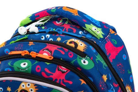 COOLPACK - JOY M - PLECAK MŁODZIEŻOWY - LED FUNNY MONSTERS COOLPACK - JOY M - PLECAK MŁODZIEŻOWY - LED FUNNY MONSTERS