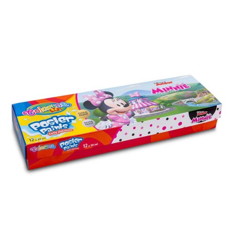 DISNEY COLORINO - FARBY PLAKATOWE 20 ML 12 KOL - MINNIE DISNEY COLORINO - FARBY PLAKATOWE 20 ML 12 KOL - MINNIE