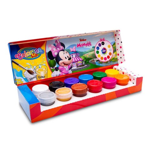 DISNEY COLORINO - FARBY PLAKATOWE 20 ML 12 KOL - MINNIE DISNEY COLORINO - FARBY PLAKATOWE 20 ML 12 KOL - MINNIE