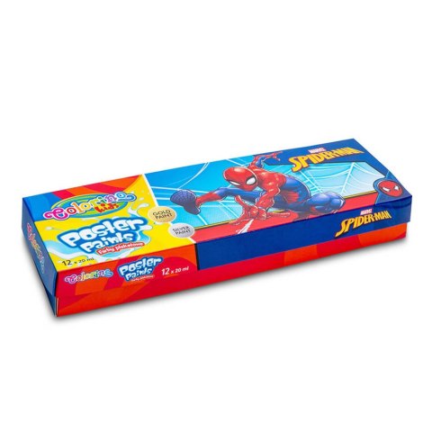 DISNEY COLORINO - FARBY PLAKATOWE 20 ML 12 KOL - SPIDERMAN DISNEY COLORINO - FARBY PLAKATOWE 20 ML 12 KOL - SPIDERMAN