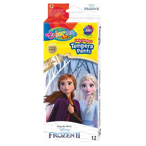 DISNEY COLORINO - FARBY TEMPERA W TUBACH 12 ML 12 KOL - FROZEN DISNEY COLORINO - FARBY TEMPERA W TUBACH 12 ML 12 KOL - FROZEN