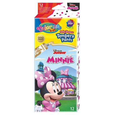 DISNEY COLORINO - FARBY TEMPERA W TUBACH 12 ML 12 KOL - MINNIE DISNEY COLORINO - FARBY TEMPERA W TUBACH 12 ML 12 KOL - MINNIE