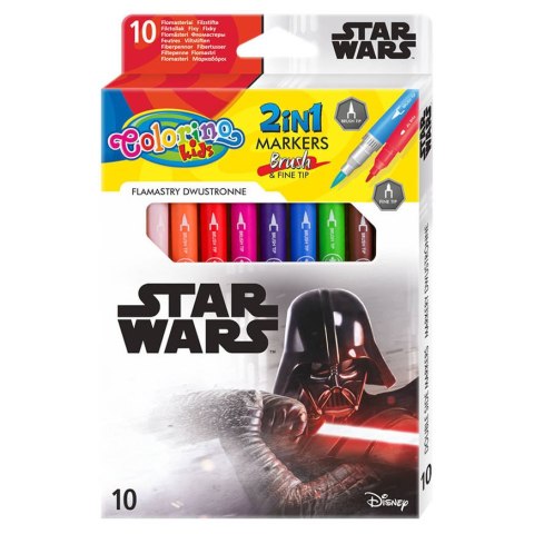 DISNEY COLORINO - FLAMASTRY DWUSTRONNE 10 KOL - STAR WARS DISNEY COLORINO - FLAMASTRY DWUSTRONNE 10 KOL - STAR WARS