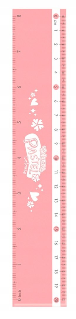 Colorino pastel linijka 20 cm mix kolor 1 sztuka pastelowe Colorino pastel linijka 20 cm mix kolor 1 sztuka pastelowe