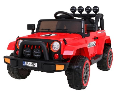 Auto Terenowe Full Time 4WD dla dzieci Czerwony + Napęd 4x4 + Pilot + Audio LED + Schowek Auto Terenowe Full Time 4WD dla dzieci Czerwony + Napęd 4x4 + Pilot + Audio LED + Schowek