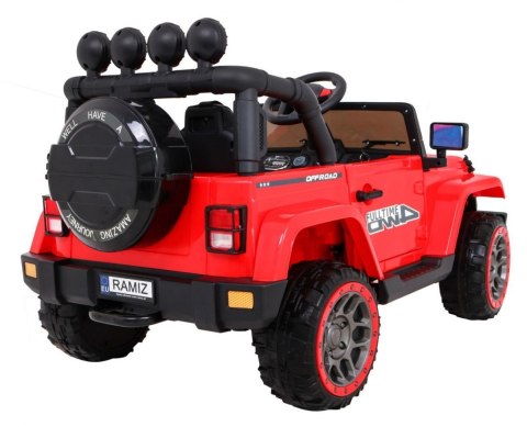 Auto Terenowe Full Time 4WD dla dzieci Czerwony + Napęd 4x4 + Pilot + Audio LED + Schowek Auto Terenowe Full Time 4WD dla dzieci Czerwony + Napęd 4x4 + Pilot + Audio LED + Schowek