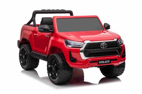 Toyota Hilux na akumulator dla dzieci Czerwony + Napęd 4x4 + Pilot + 2 bagażniki + Radio MP3 + LED Toyota Hilux na akumulator dla dzieci Czerwony + Napęd 4x4 + Pilot + 2 bagażniki + Radio MP3 + LED