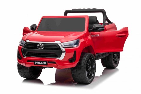 Toyota Hilux na akumulator dla dzieci Czerwony + Napęd 4x4 + Pilot + 2 bagażniki + Radio MP3 + LED Toyota Hilux na akumulator dla dzieci Czerwony + Napęd 4x4 + Pilot + 2 bagażniki + Radio MP3 + LED