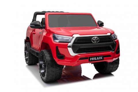 Toyota Hilux na akumulator dla dzieci Czerwony + Napęd 4x4 + Pilot + 2 bagażniki + Radio MP3 + LED Toyota Hilux na akumulator dla dzieci Czerwony + Napęd 4x4 + Pilot + 2 bagażniki + Radio MP3 + LED