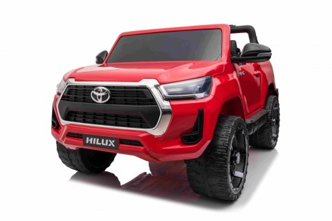 Toyota Hilux na akumulator dla dzieci Czerwony + Napęd 4x4 + Pilot + 2 bagażniki + Radio MP3 + LED Toyota Hilux na akumulator dla dzieci Czerwony + Napęd 4x4 + Pilot + 2 bagażniki + Radio MP3 + LED