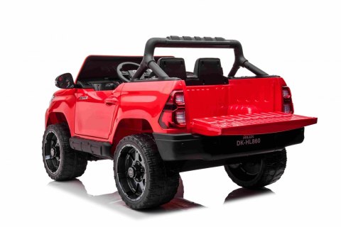 Toyota Hilux na akumulator dla dzieci Czerwony + Napęd 4x4 + Pilot + 2 bagażniki + Radio MP3 + LED Toyota Hilux na akumulator dla dzieci Czerwony + Napęd 4x4 + Pilot + 2 bagażniki + Radio MP3 + LED