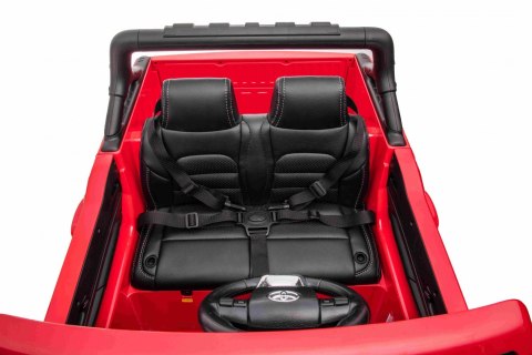 Toyota Hilux na akumulator dla dzieci Czerwony + Napęd 4x4 + Pilot + 2 bagażniki + Radio MP3 + LED Toyota Hilux na akumulator dla dzieci Czerwony + Napęd 4x4 + Pilot + 2 bagażniki + Radio MP3 + LED