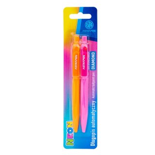 Długopis automatyczny 0,7 mm ASTRAPEN Diamond Neon - 2 szt. blister
