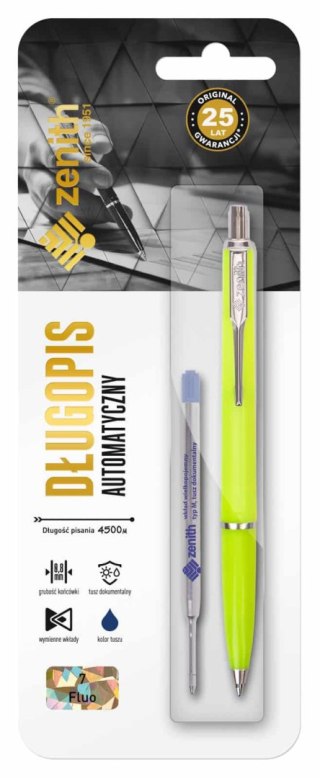 Długopis automatyczny 0,8 mm ZENITH 7 FLUO mix kol +wkład - 1+1szt. blister