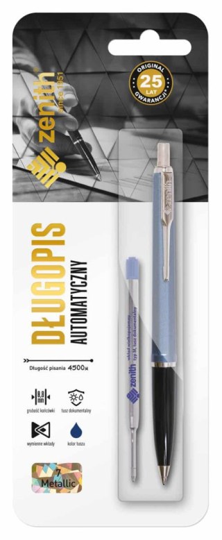 Długopis automatyczny 0,8 mm ZENITH 7 mix kolorów + wkład - 1+1szt. blister