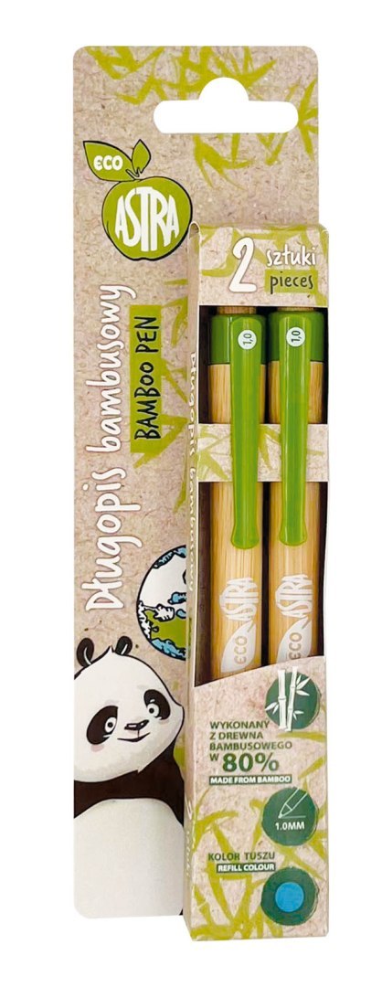 Długopis automatyczny bambusowy 1,0 mm ECO ASTRA - 2 szt. blister Długopis automatyczny bambusowy 1,0 mm ECO ASTRA - 2 szt. blister