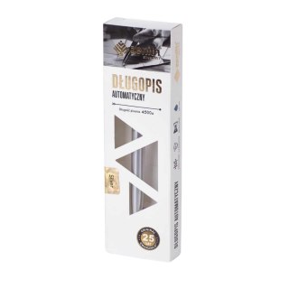 Długopis automatyczny metalowy 0,8 mm ZENITH SILVER w etui