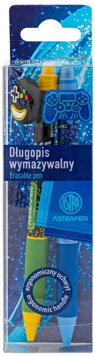 Długopis automatyczny wymazywalny z gumowym uchwytem 0,5 mm ASTRAPEN 2 szt
