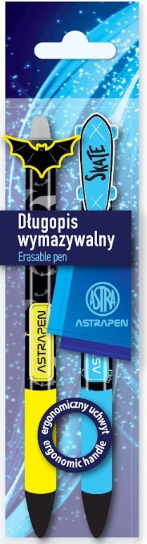 Długopis automatyczny wymazywalny z gumowym uchwytem 0,5 mm ASTRAPEN 2 szt Długopis automatyczny wymazywalny z gumowym uchwytem 0,5 mm ASTRAPEN 2 szt
