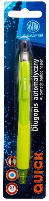 Długopis automatyczny z gumowym uchwytem 0,7 mm ASTRAPEN Quick - 1 szt