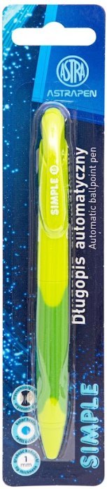 Długopis automatyczny z gumowym uchwytem 1,0mm ASTRAPEN Simple 1 szt