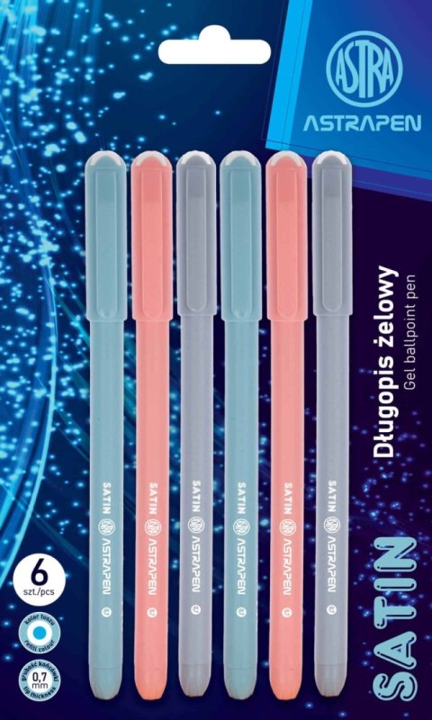 Długopis kulkowy ze skuwką 0,7 mm ASTRAPEN Satin - 6 szt. blister Długopis kulkowy ze skuwką 0,7 mm ASTRAPEN Satin - 6 szt. blister