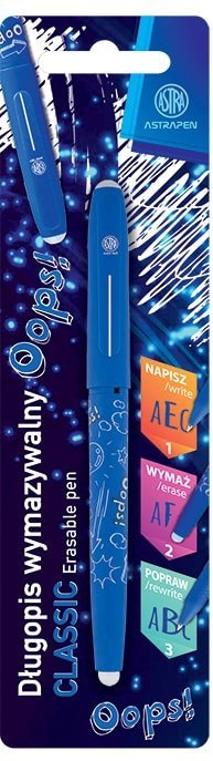 Długopis wymazywalny 0,6 mm ASTRAPEN OOPS! Classic - 1 szt. blister Długopis wymazywalny 0,6 mm ASTRAPEN OOPS! Classic - 1 szt. blister