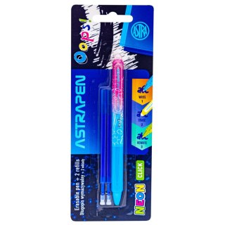 Długopis wymazywalny CLICK 0,5 mm ASTRAPEN Oops! NEON + 2wkłady wymazywalne