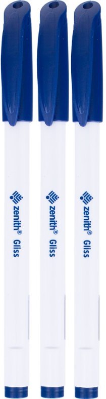 Długopis ze skuwką 0,5 mm ZENITH GLISS niebieski - 3 szt. opp bag Długopis ze skuwką 0,5 mm ZENITH GLISS niebieski - 3 szt. opp bag