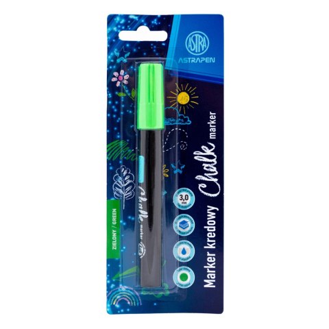 Marker kredowy okrągły ASTRAPEN zielony - 1 szt. Blister Marker kredowy okrągły ASTRAPEN zielony - 1 szt. Blister