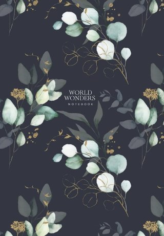 Brulion A4 kratka 80k kremowy papier, "World wonders"