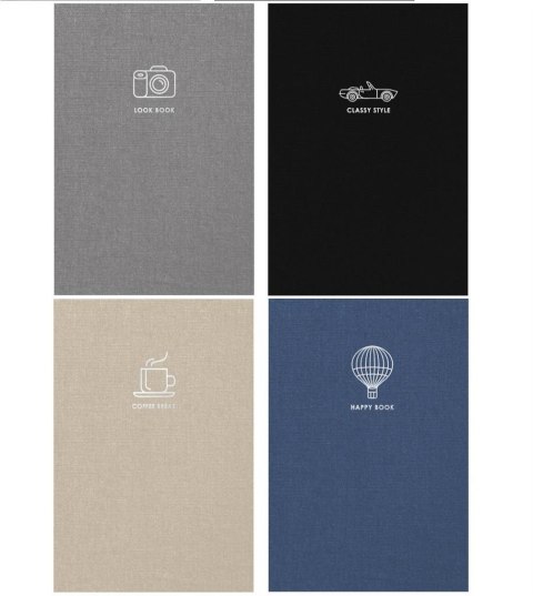 Brulion A5 kratka 80k kremowy papier, "Classy style" Brulion A5 kratka 80k kremowy papier, "Classy style"