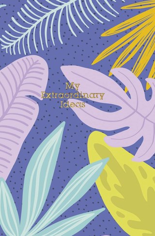 Brulion A6 linia 80K kremowy papier, "My extraordinary ideas"