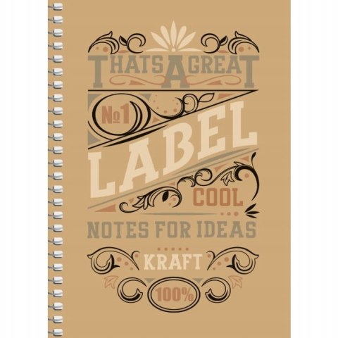 Kołobrulion A6 bez zadruku 60k kremowy papier "Collect ideas"