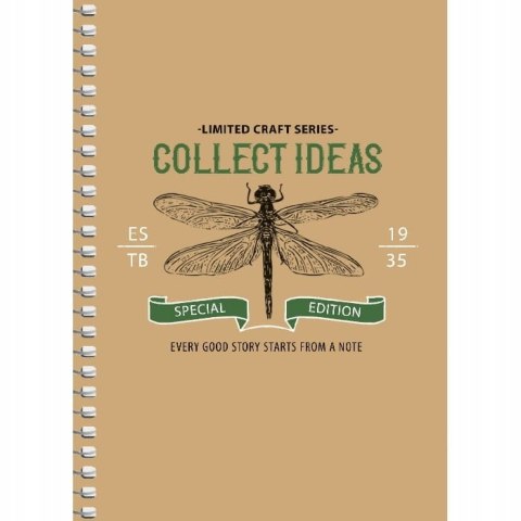 Kołobrulion A6 bez zadruku 60k kremowy papier "Collect ideas"