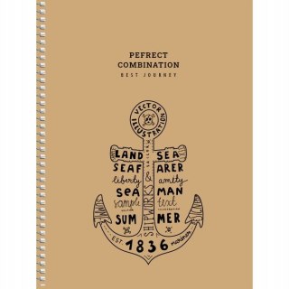 Kołobrulion B6 kratka 80k kremowy papier, "Royal Notes"