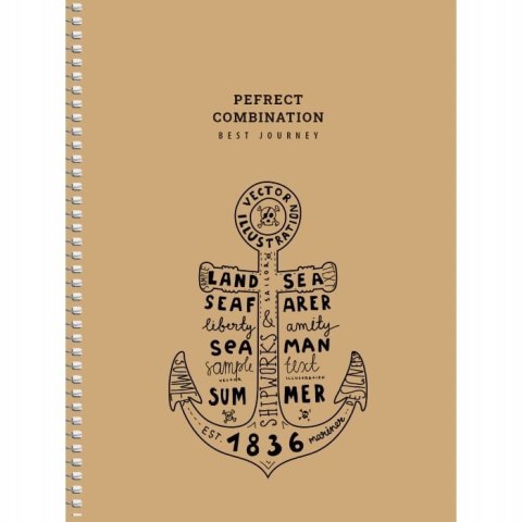 Kołobrulion B6 kratka 80k kremowy papier, "Royal Notes"