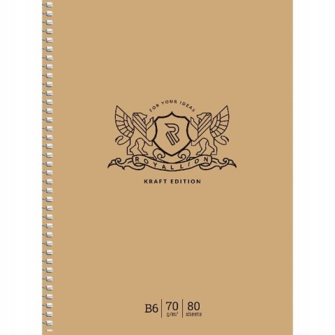 Kołobrulion B6 kratka 80k kremowy papier, "Royal Notes"
