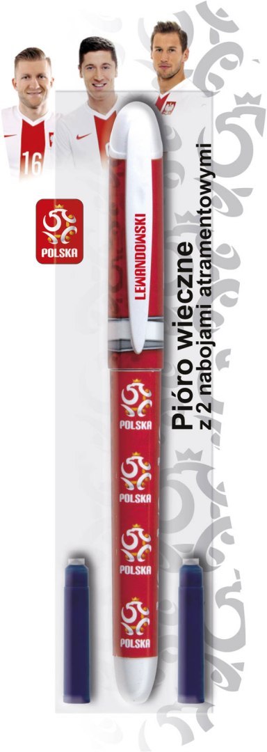 Pióro wieczne PZPN + 2 naboje atramentowe - 1+2 szt. blister Pióro wieczne PZPN + 2 naboje atramentowe - 1+2 szt. blister