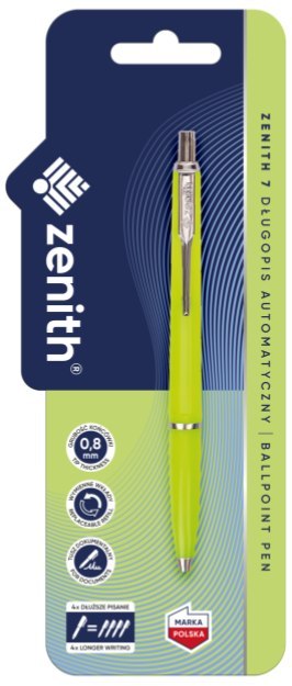 Długopis automatyczny 0,8 mm ZENITH 7 FLUO - 1 szt. blister